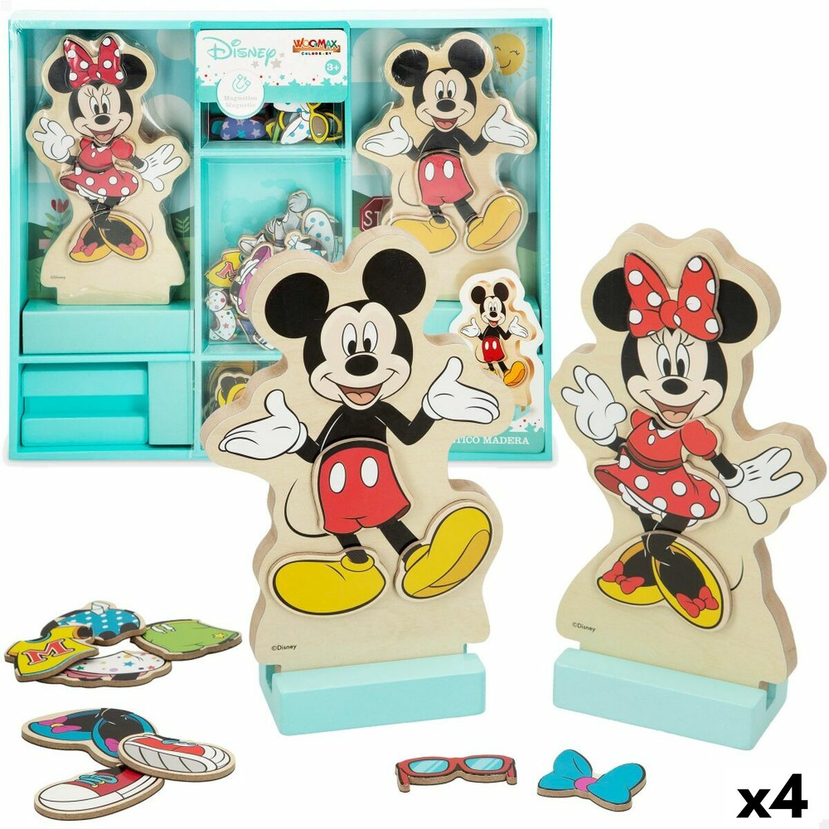 Figurensatz Disney 11,5 x 17,5 x 1,2 cm 54 Stücke 4 Stück