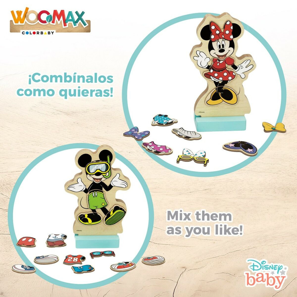 Figurensatz Disney 11,5 x 17,5 x 1,2 cm 54 Stücke 4 Stück