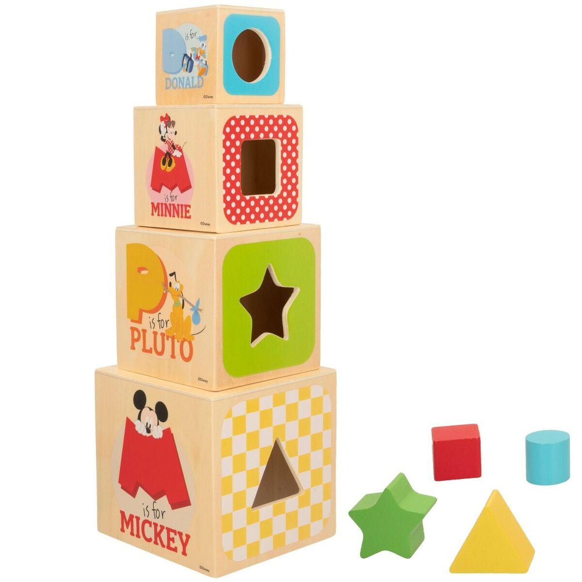 Stapelbare Bauklötze Disney 8 Stücke 4 Stück 12,2 x 12,2 x 12,2 cm