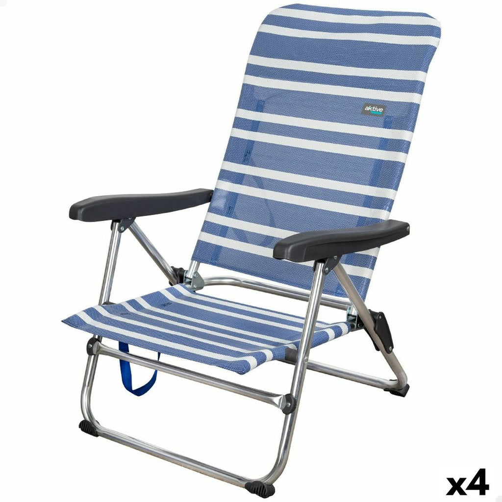 Gestreifte Polsterstühle: 4er-Set für Komfort & Stil