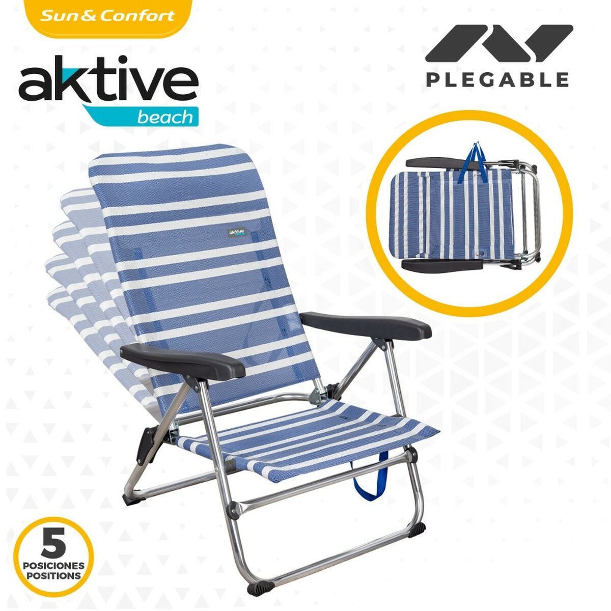 Gestreifte Polsterstühle: 4er-Set für Komfort & Stil – Ansicht 3