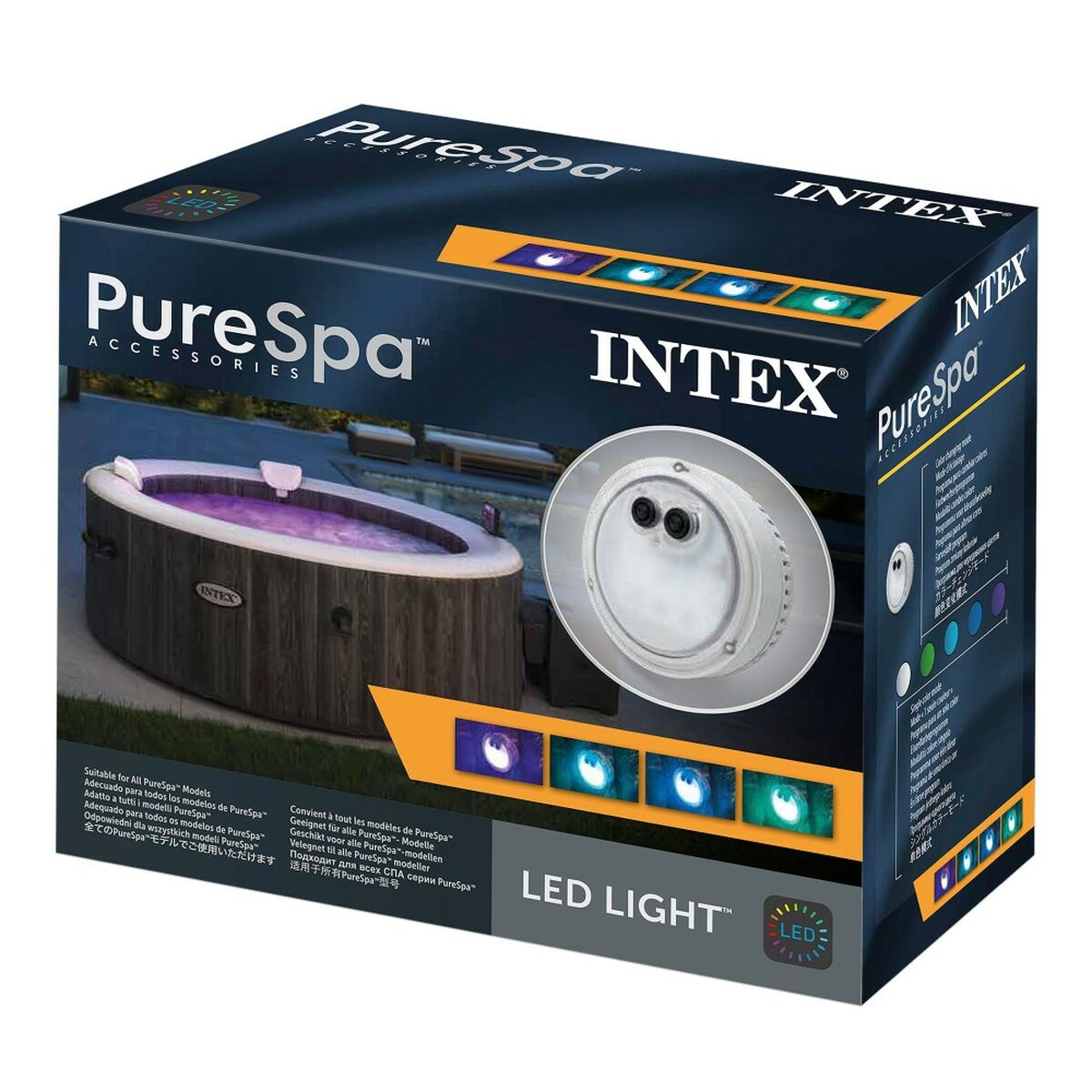 Pool-Leuchte Intex 12 x 12 x 6,5 cm Bunt (8 Stück)
