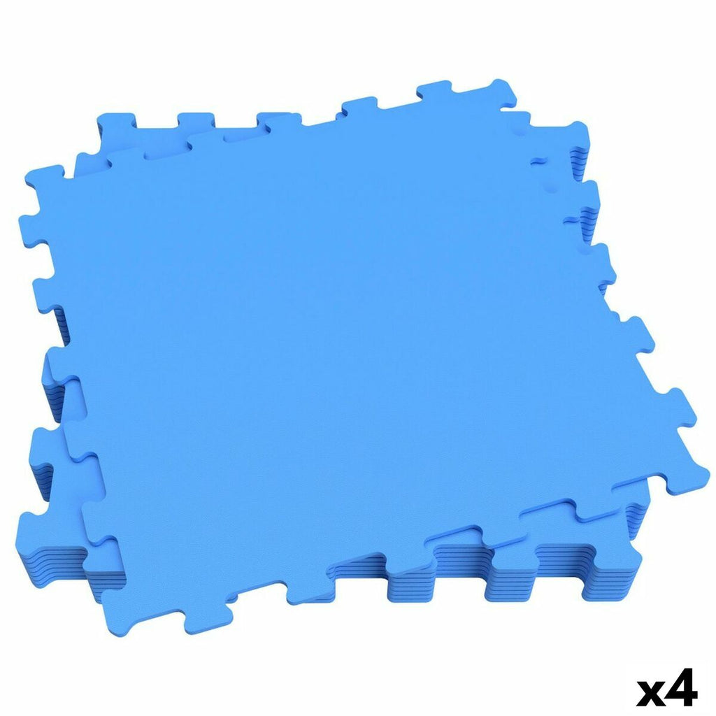 Blaues Moosgummi Puzzle (4x) – Sicherer Spielspass für Kinder