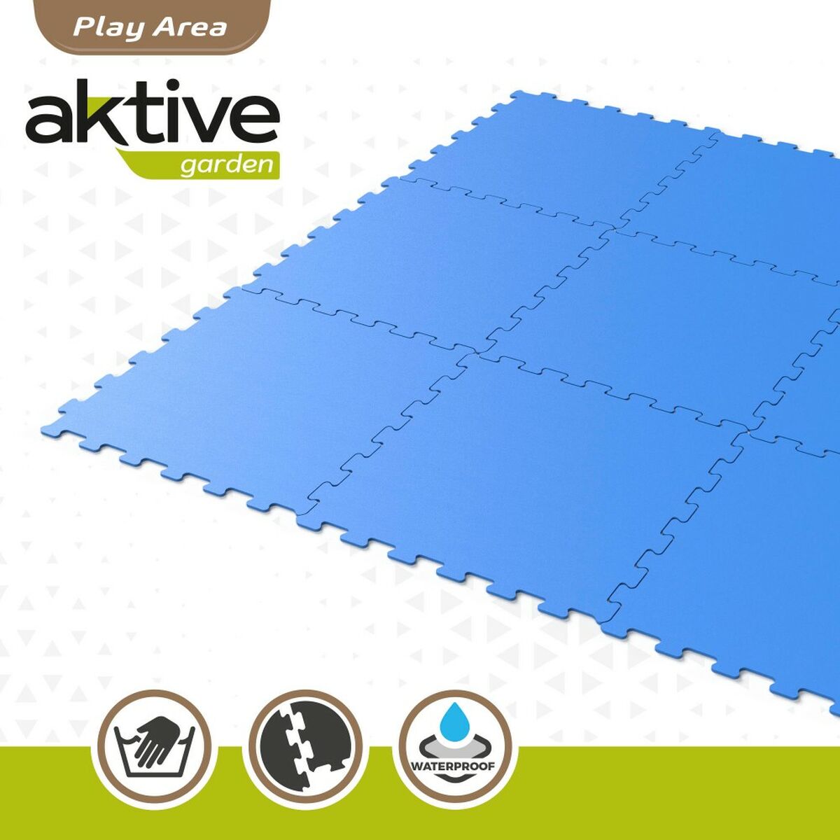 Blaues Moosgummi Puzzle (4x) – Sicherer Spielspass für Kinder