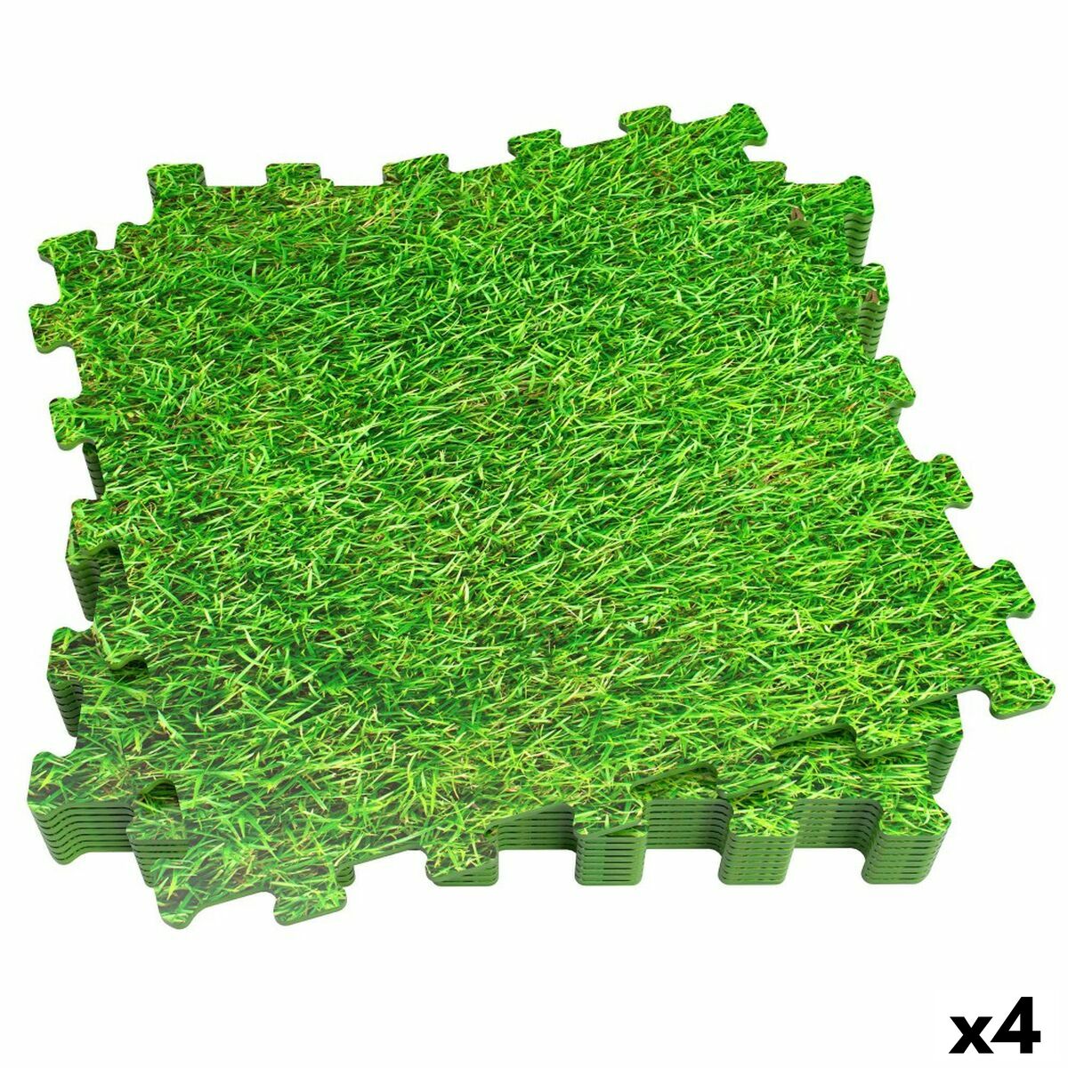 Grünes Moosgummi Puzzle (4x) – Sicherer Spielspass für Kinder