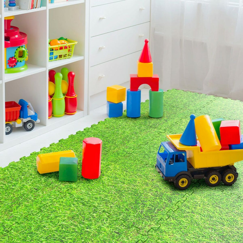 Grünes Moosgummi Puzzle (4x) – Sicherer Spielspass für Kinder