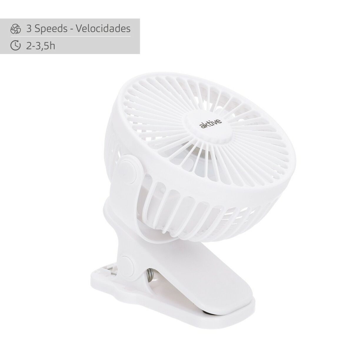 Wiederaufladbarer Schreibtischventilator Aktive (6 Stück) – Bild 3 | LuxeStyle
