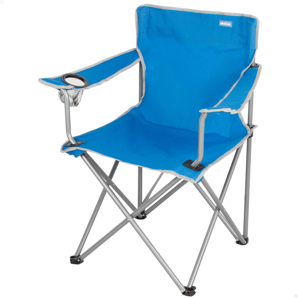 Gepolsterte Campingstuhl Aktive Blau 45 x 80 x 45 cm (4 Stück)