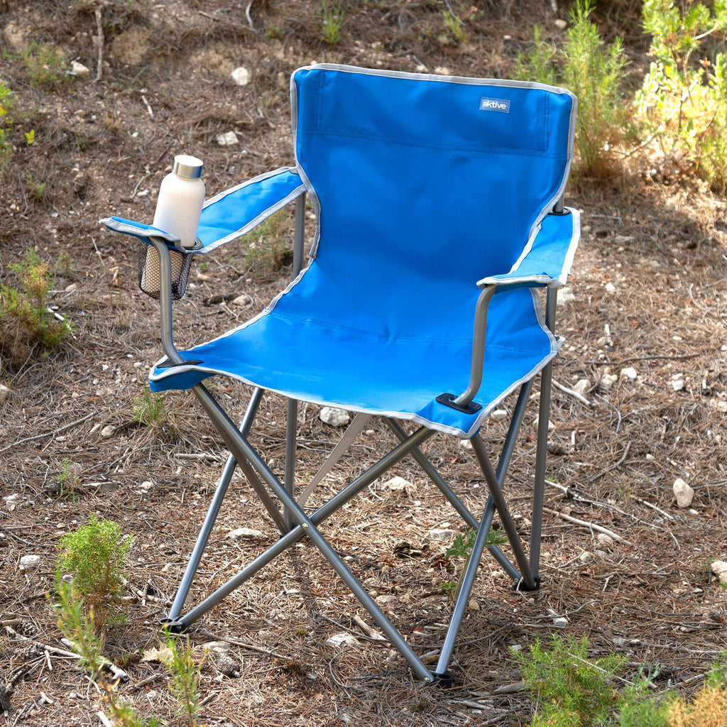 Gepolsterte Campingstuhl Aktive Blau 45 x 80 x 45 cm (4 Stück)