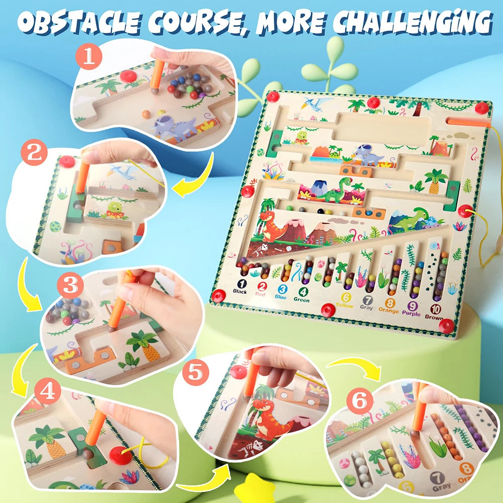 Activity-Board Montessori Holz