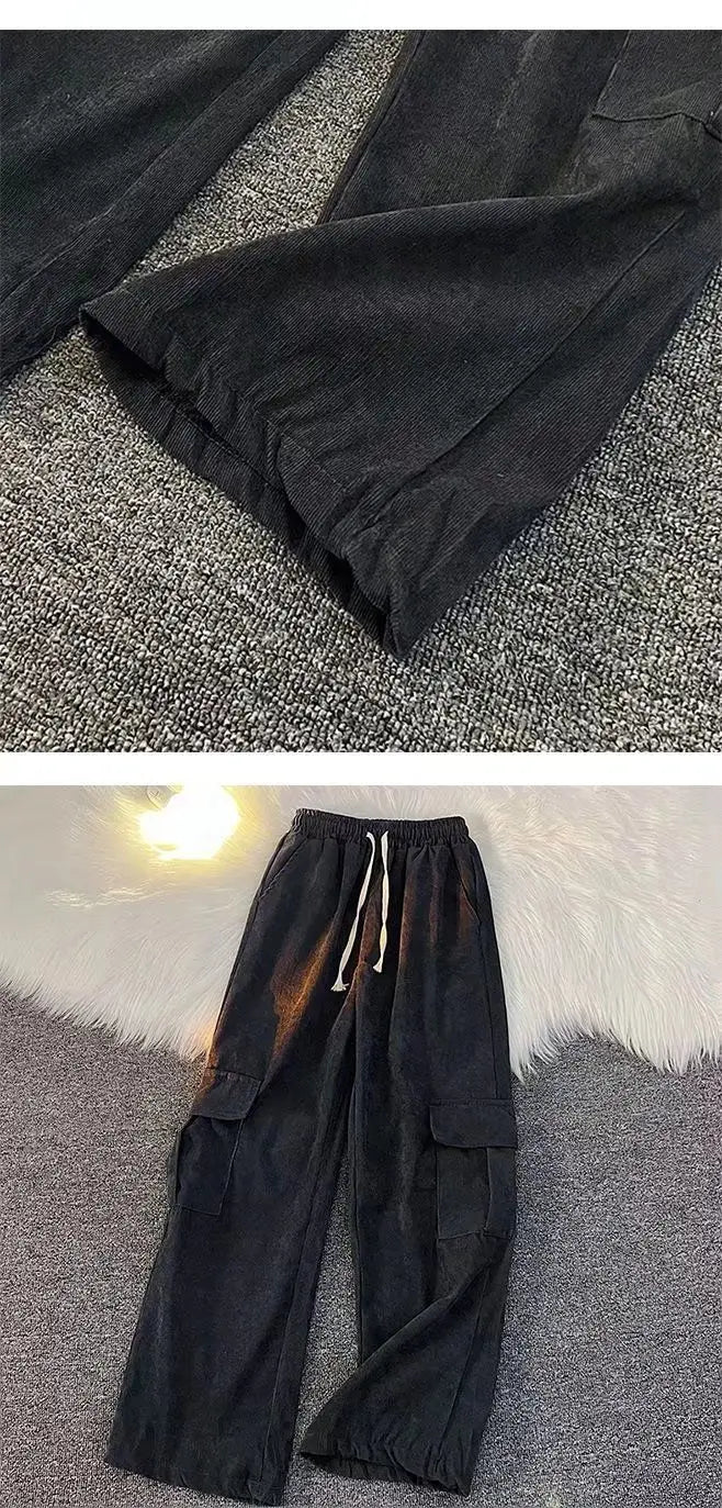 Herren Cordhose Retro · weites Bein, japanischer Stil (Freizeit)