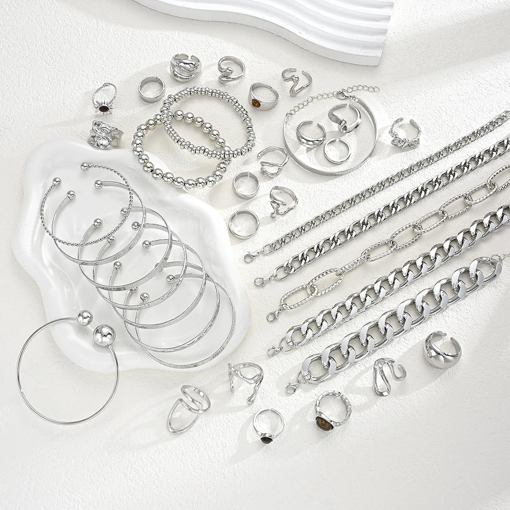 Bangle-Armreif Set 3-tlg stapelbar