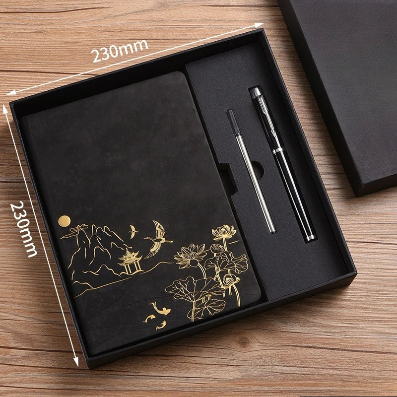 Leder Notebook Office Setup