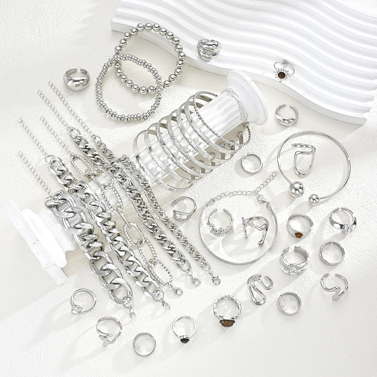Bangle-Armreif Set 3-tlg stapelbar