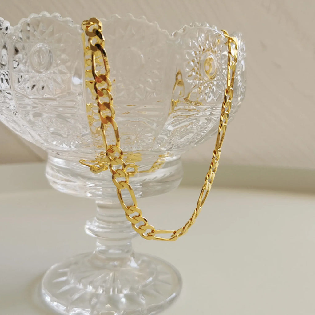 Figaro-Kette 5mm · Herren PVD Gold/Silber