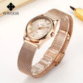 Damen Mesh-Uhr · Strass elegant