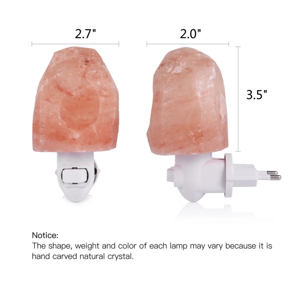Himalaya Salzkristall-Lampe auf Holzsockel