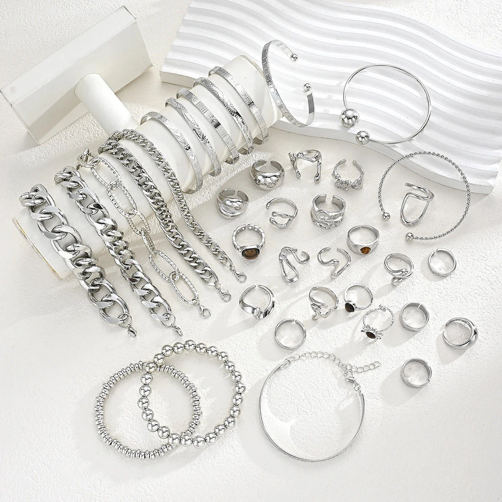 Bangle-Armreif Set 3-tlg stapelbar