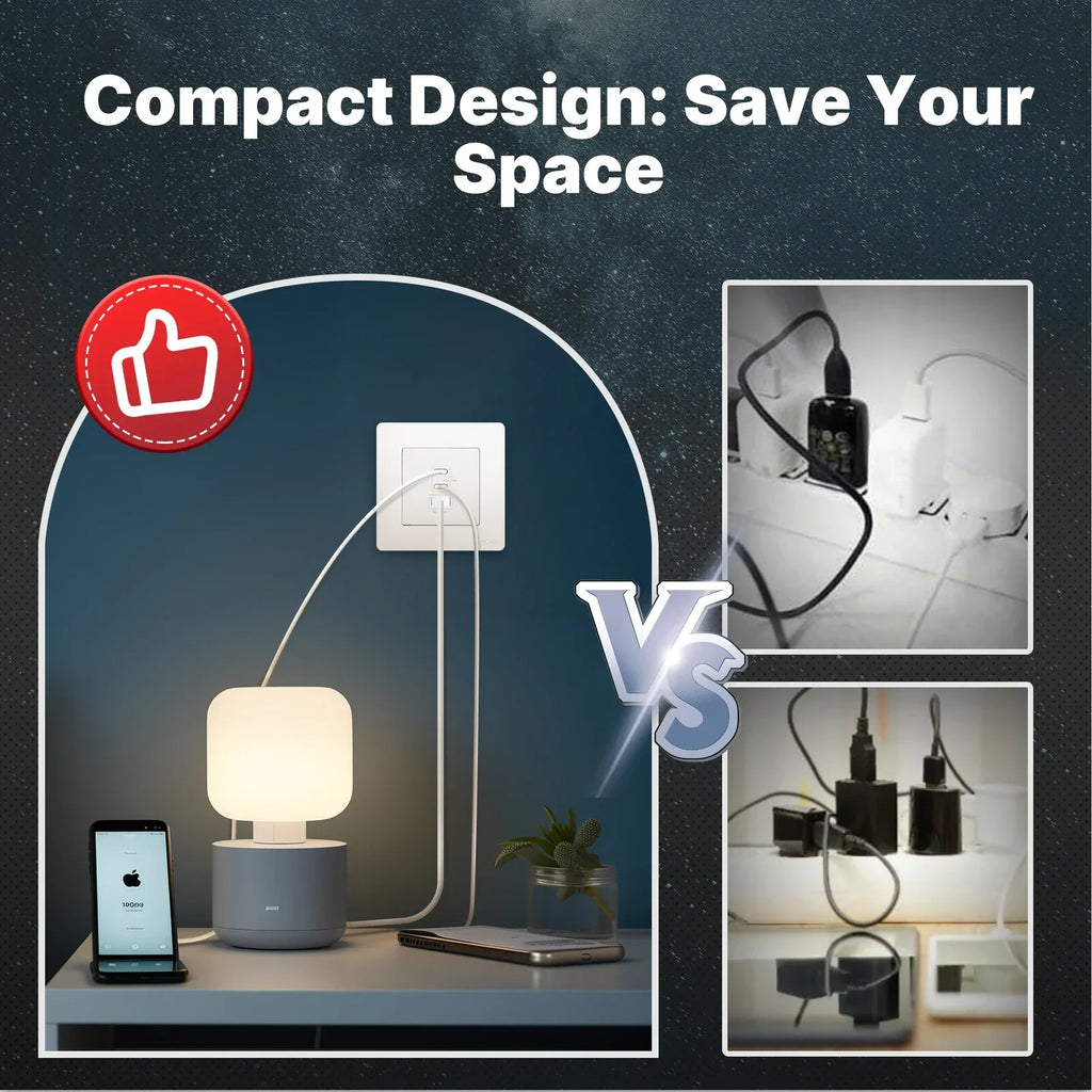 65W GaN Schnellladegerät · 3-Port USB-C Kompakt