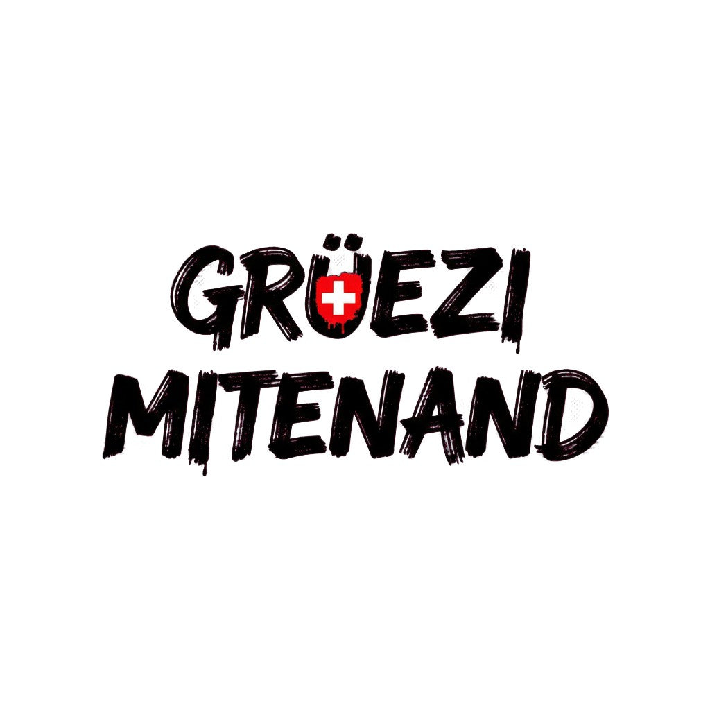 Schweiz-Sticker «Grüezi mitenand» – LuxeStyle Schweiz