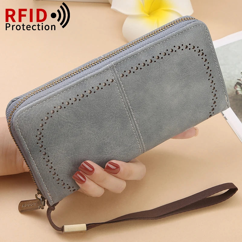 Damen-Portemonnaie XL Echtleder · 12 Kartenfächer & RFID – LuxeStyle