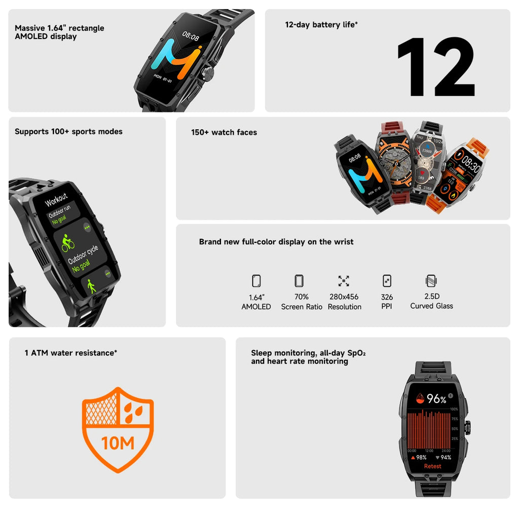 Smartwatch Pro AMOLED - Watchfaces & Features