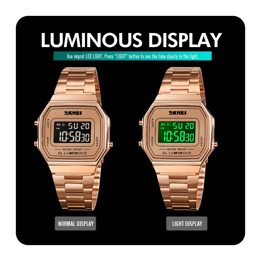 Digital LED Retro-Uhr · Unisex