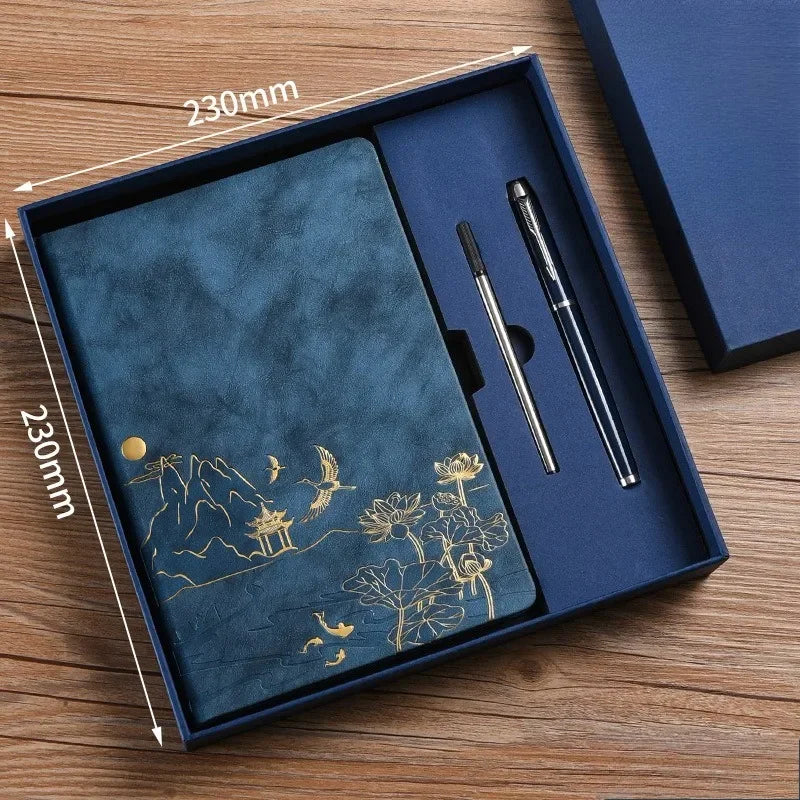 Premium Notebook + Pen Detail