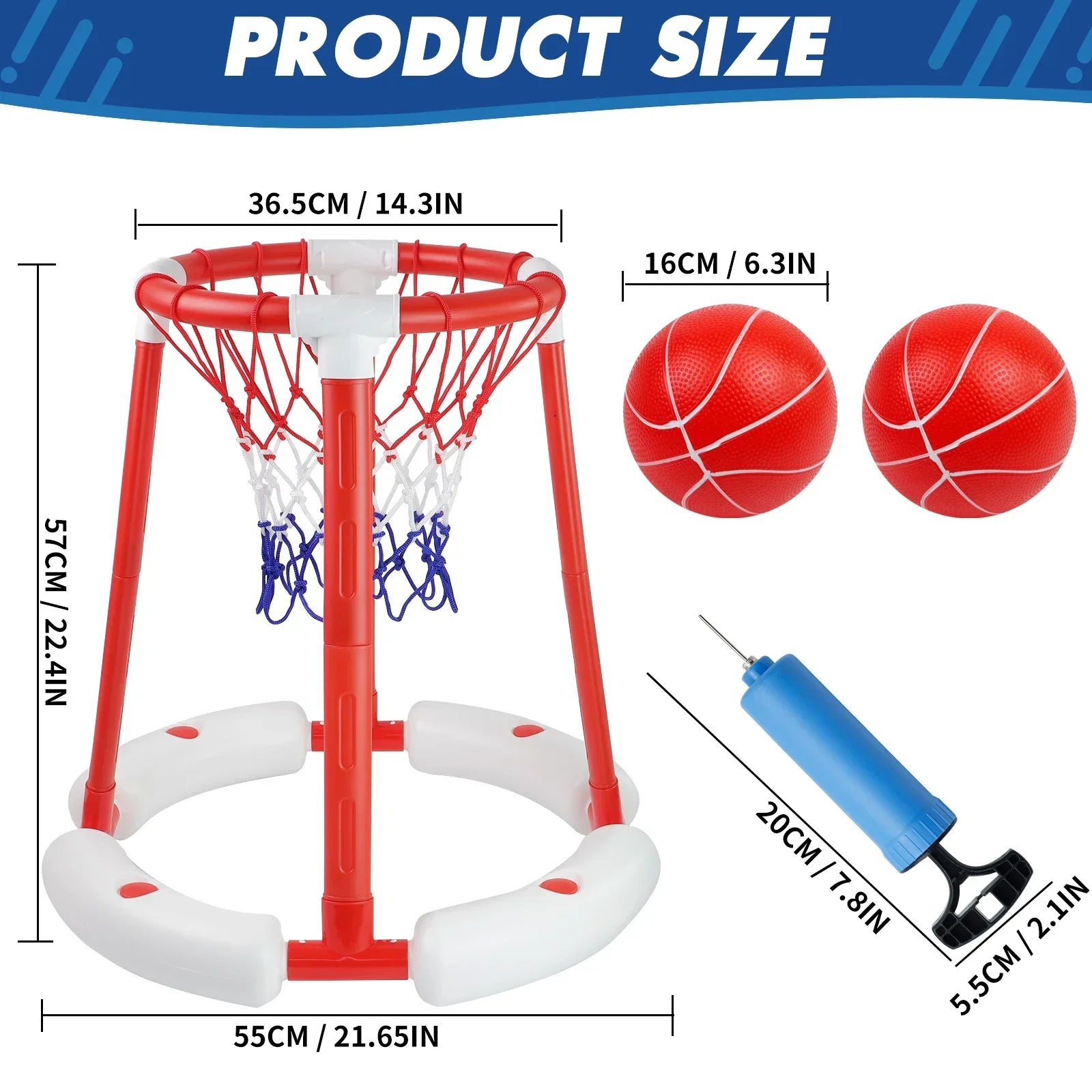 Schwimmender Pool-Basketball-Korb