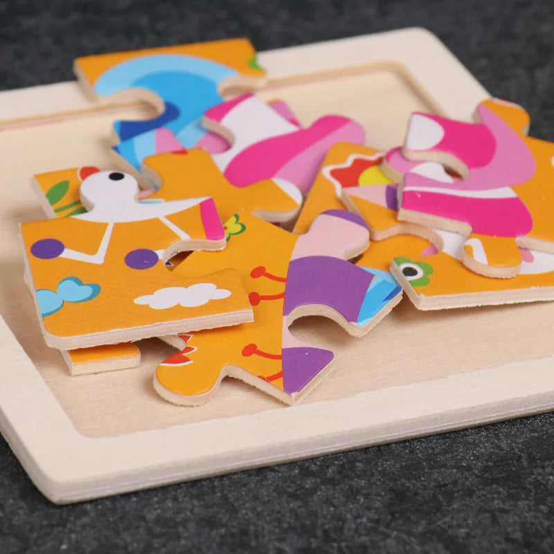 Holz-Puzzle-Set Motorik-Spielzeug
