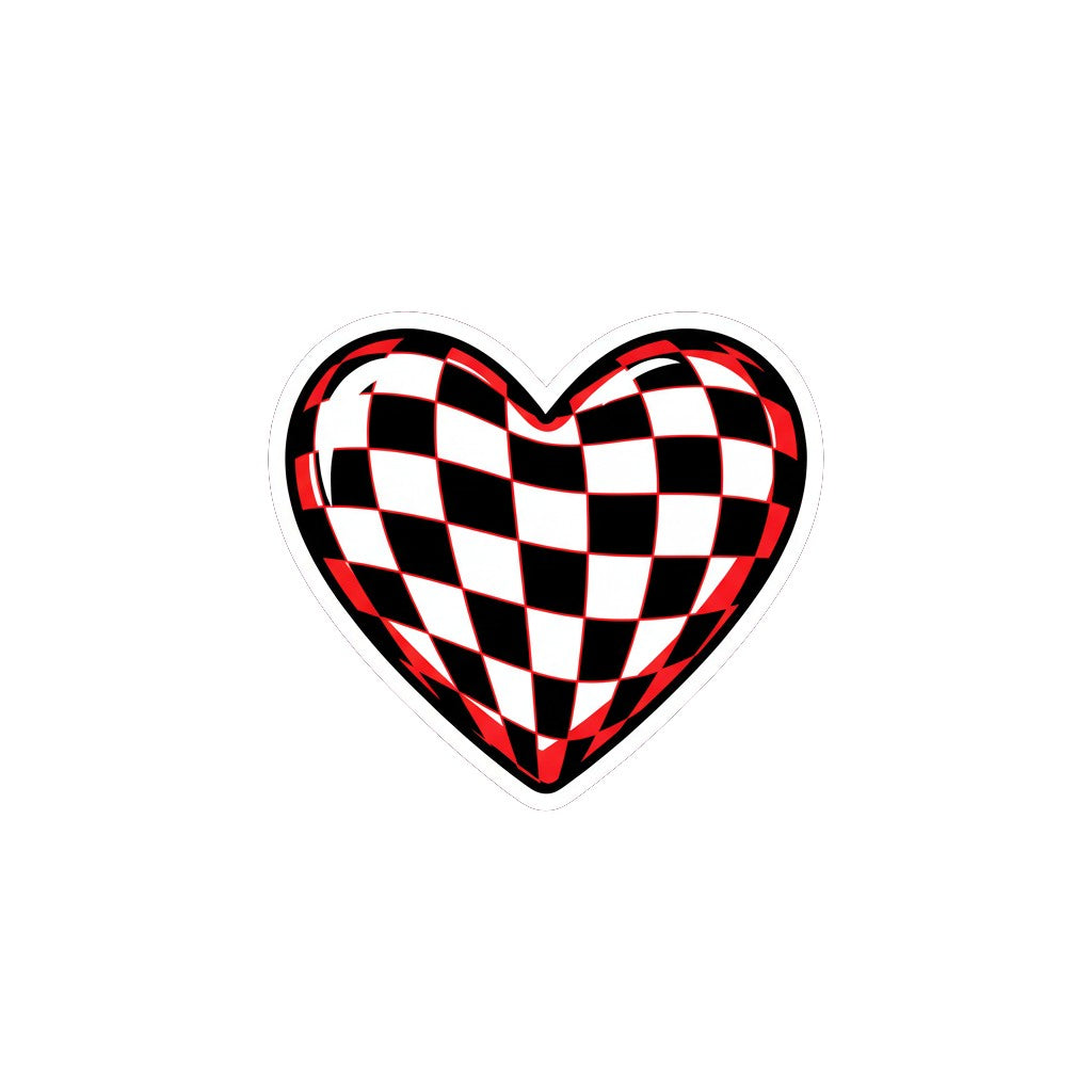 Sticker «Checker Heart» – LuxeStyle Schweiz
