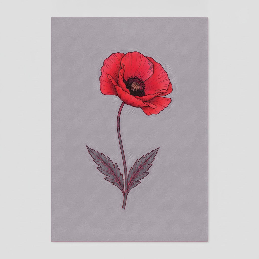 Sticker «Flower Poppy» – LuxeStyle Schweiz