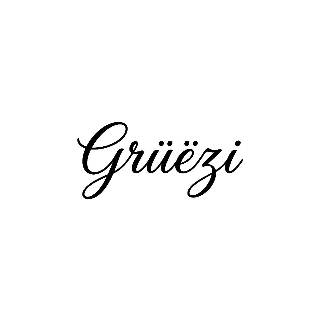 Sticker «Grüezi» – LuxeStyle Schweiz