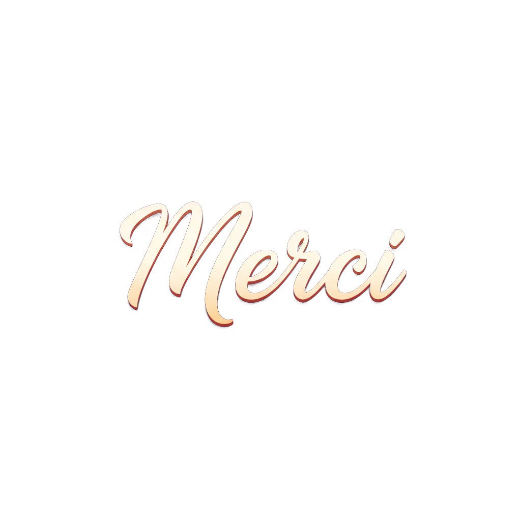 Sticker «Merci» – LuxeStyle Schweiz