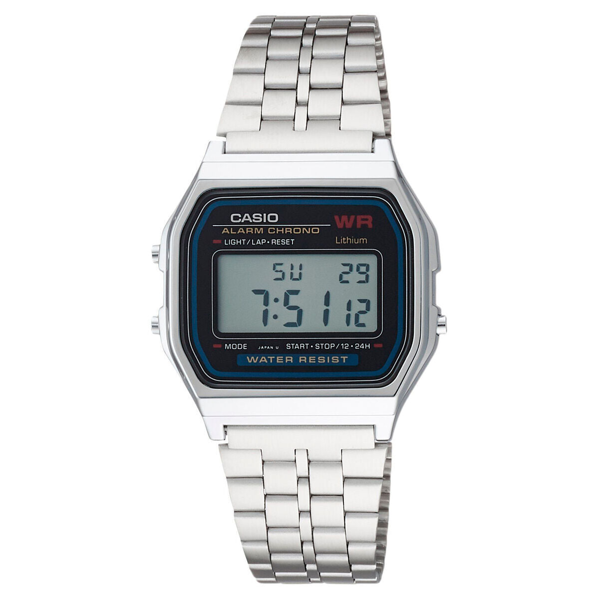 Unisex-Uhr Casio A159W-N1DF Silberfarben · Generalüberholt (Note A)