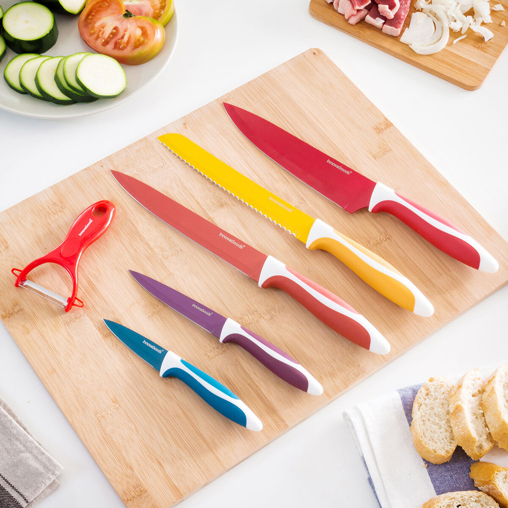 Keramikmesserset mit Sparschäler Knoolvs InnovaGoods 6 Stücke – LuxeStyle Schweiz