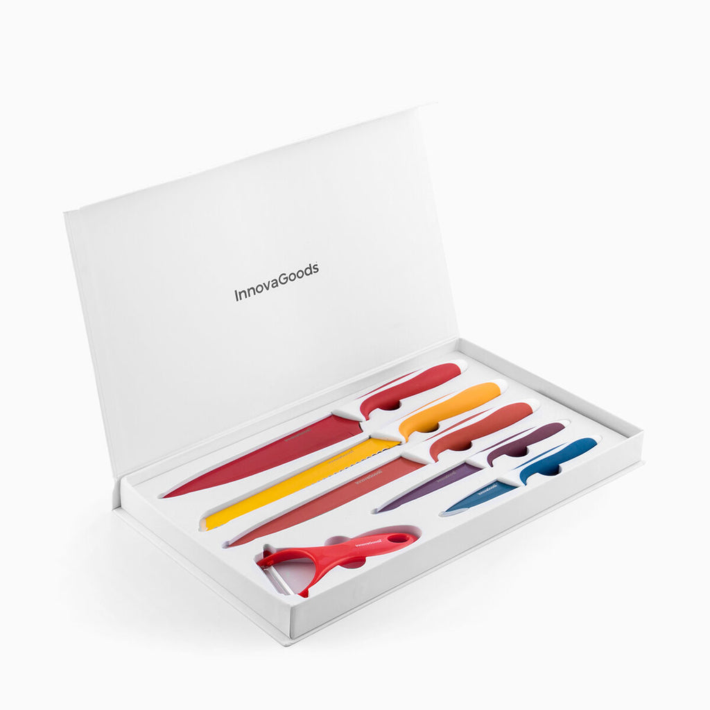 Keramikmesserset mit Sparschäler Knoolvs InnovaGoods 6 Stücke – LuxeStyle Schweiz