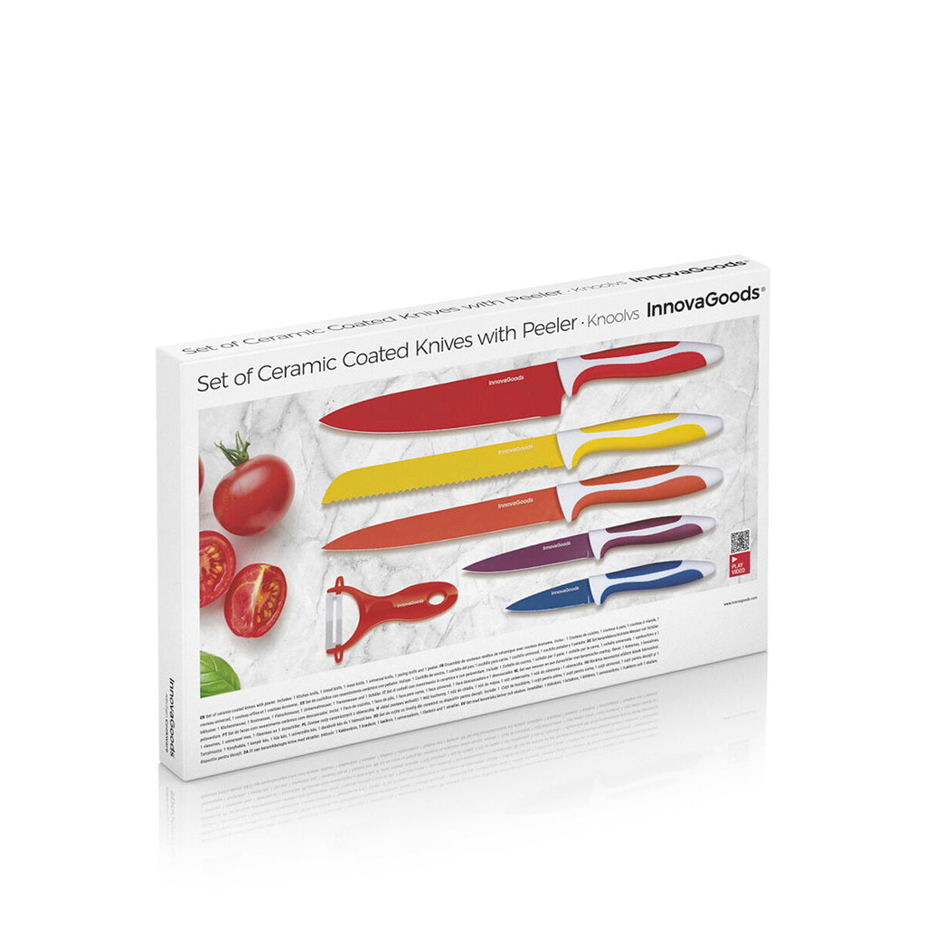 Keramikmesserset mit Sparschäler Knoolvs InnovaGoods 6 Stücke – LuxeStyle Schweiz