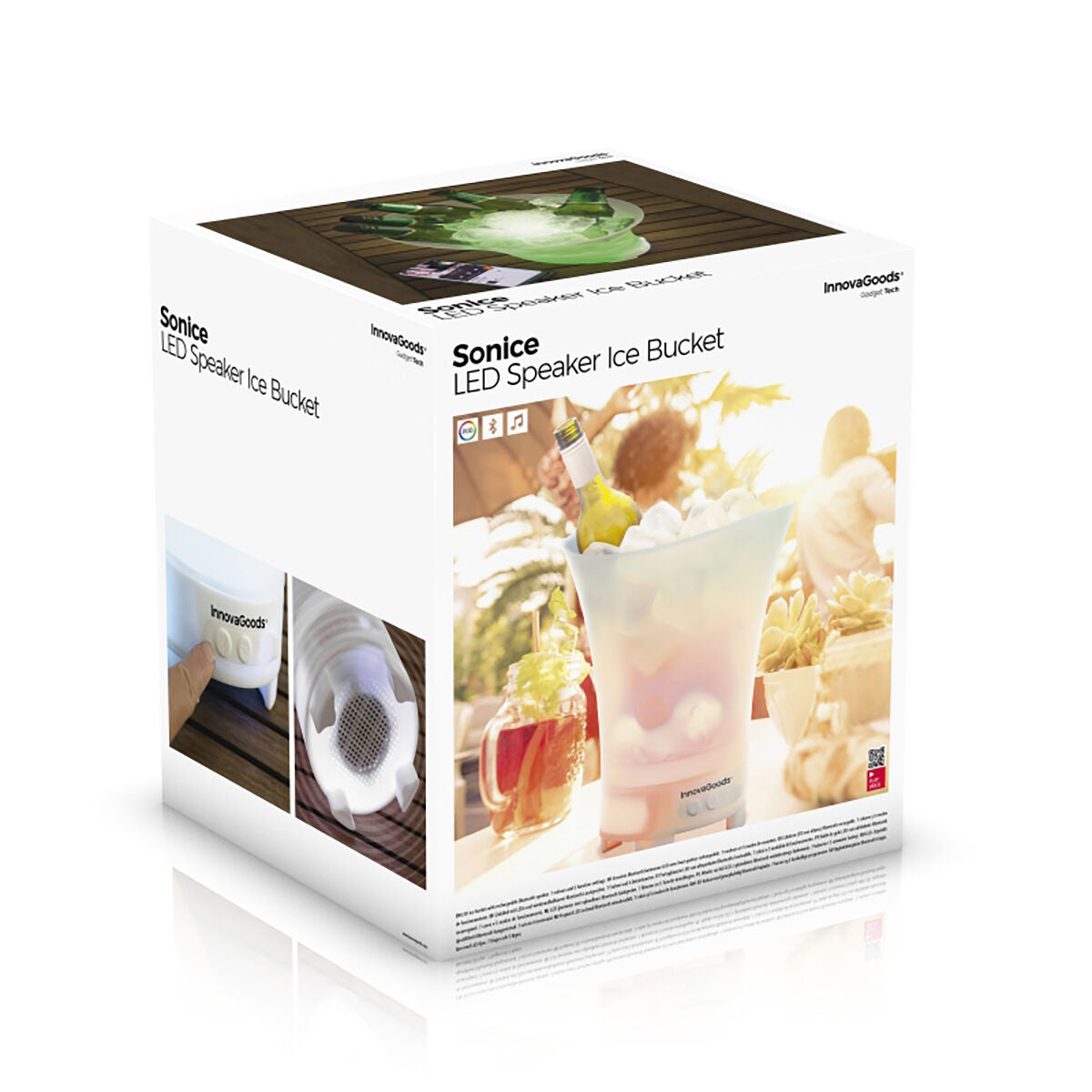 LED-Eiskübel mit wiederaufladbarem Lautsprecher Sonice InnovaGoods – LuxeStyle Schweiz