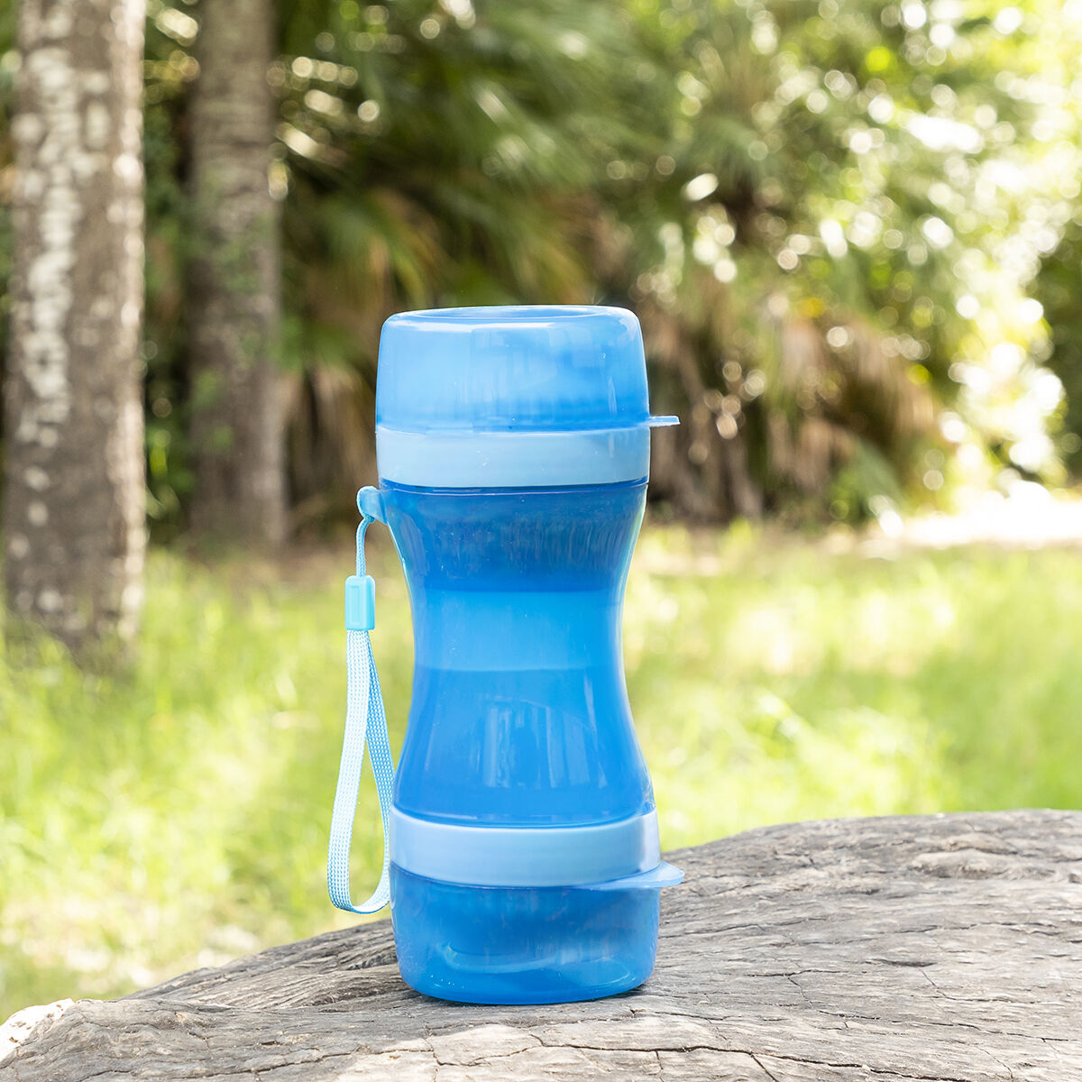 2 in 1 - Flasche mit Wasser- und Futterbehälter für Haustiere Pettap