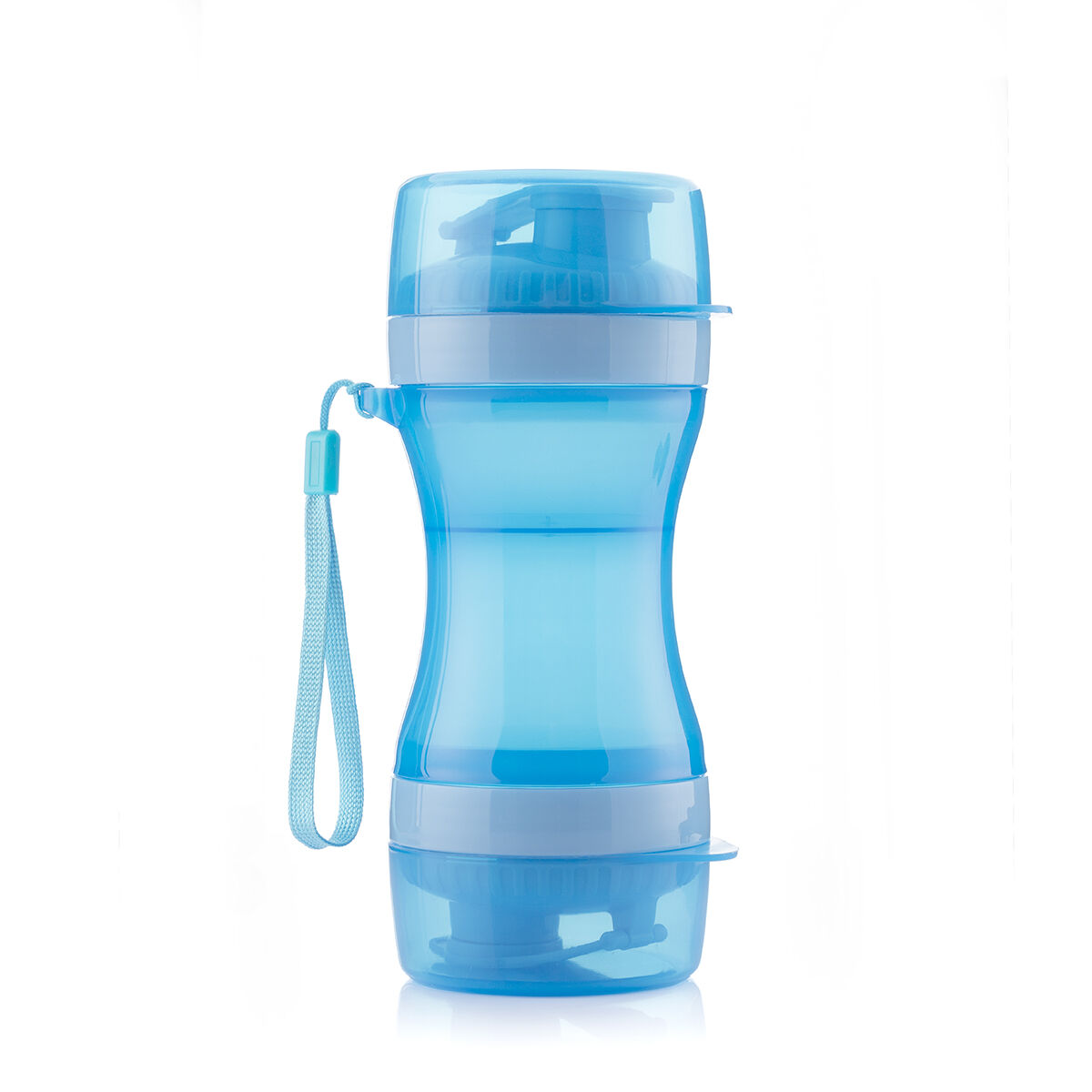 2 in 1 - Flasche mit Wasser- und Futterbehälter für Haustiere Pettap