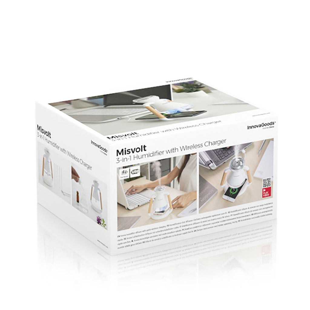 Luftbefeuchter, Aroma Diffuser und kabelloses Ladegerät, 3-in-1 Misvolt – LuxeStyle Schweiz