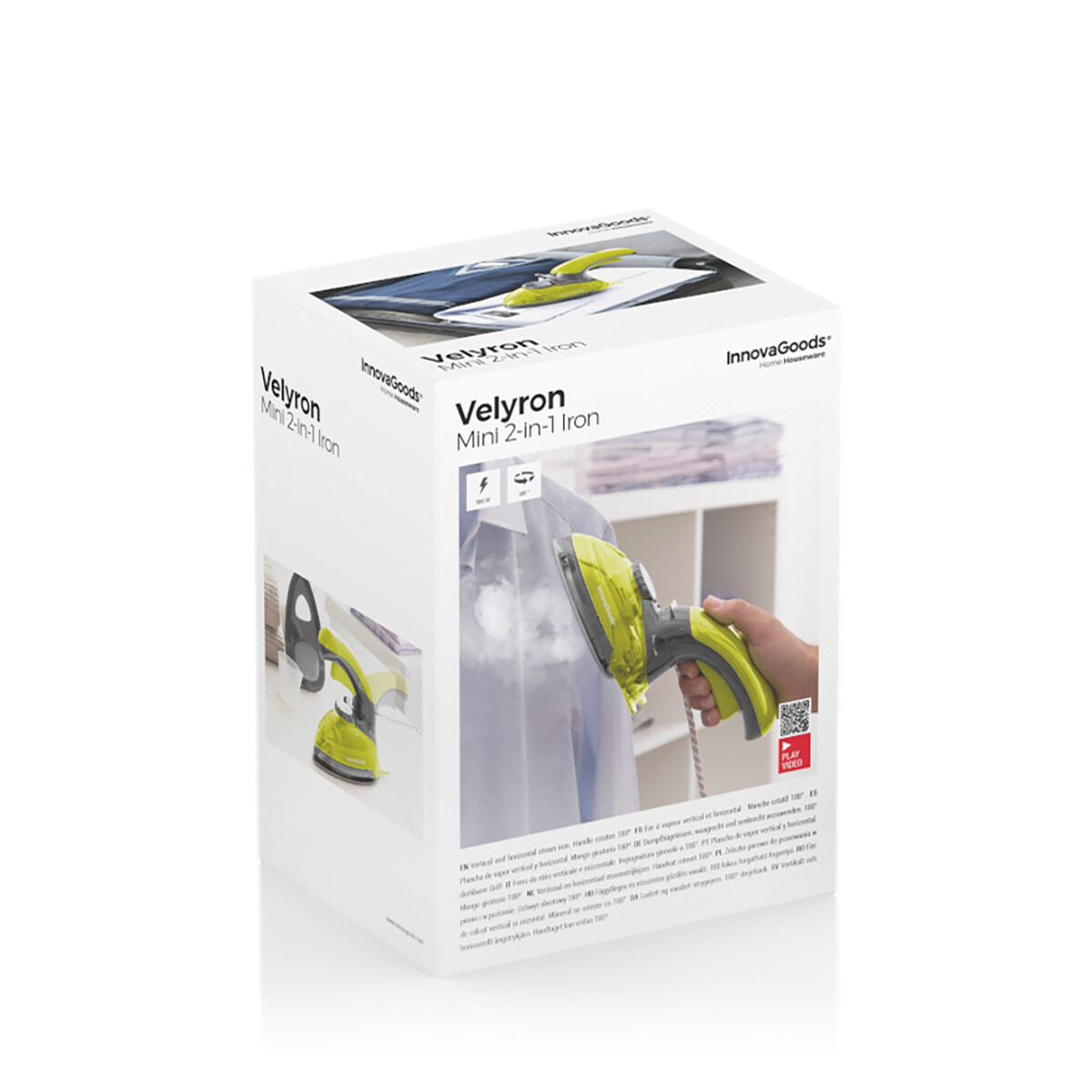 2 in 1 Mini-Dampfbügeleisen vertikal und horizontal Velyron InnovaGood