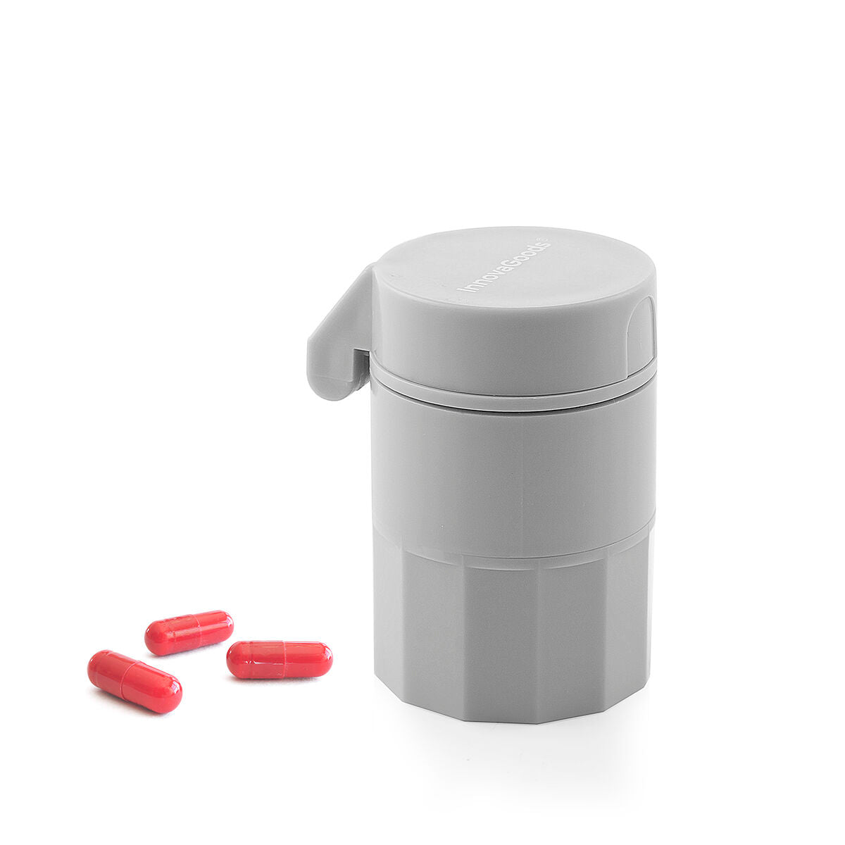 Clever 5-in-1 Pillendose: Einfach dosieren & zerkleinern.