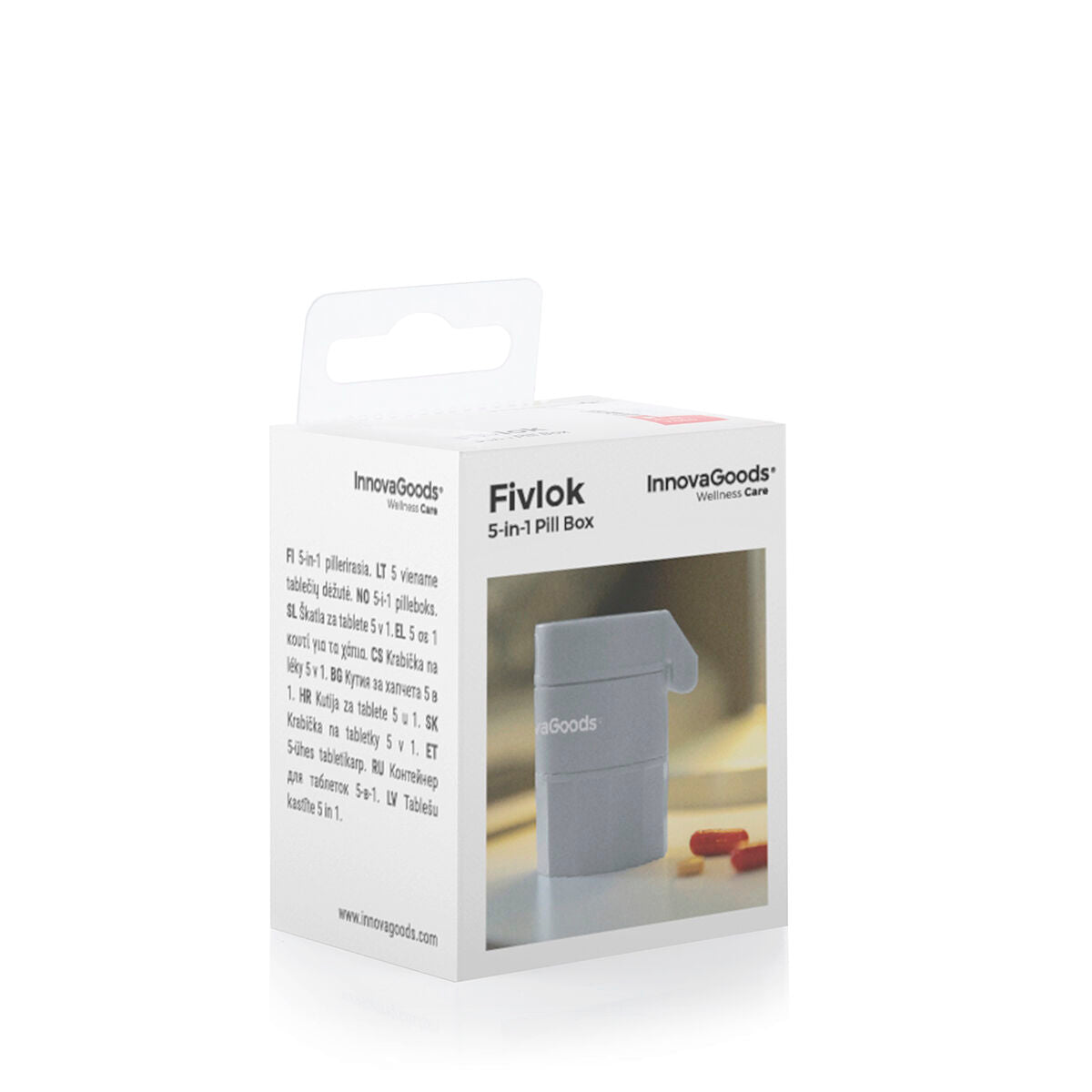 Clever 5-in-1 Pillendose: Einfach dosieren & zerkleinern.