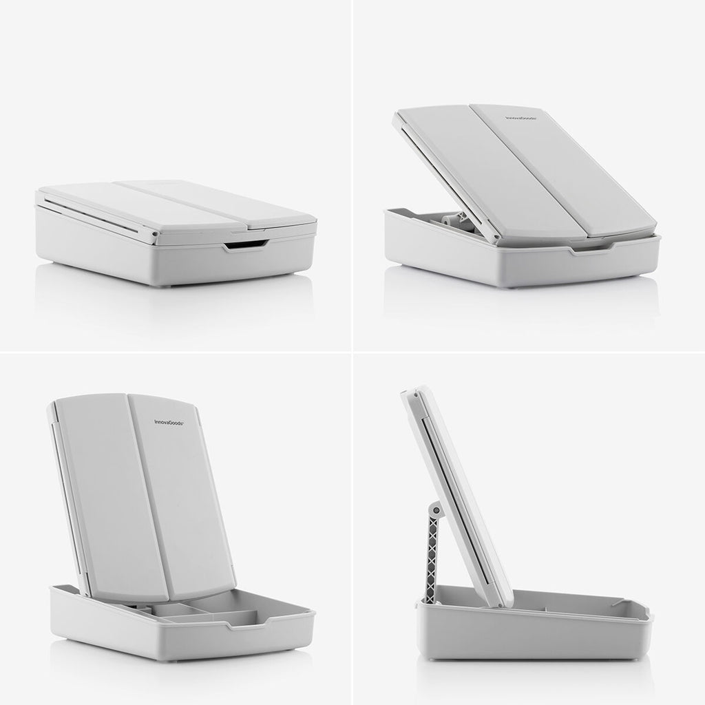 Klappbarer Spiegel mit LED und 3-in-1-Make-up-Organizer Panomir Innova