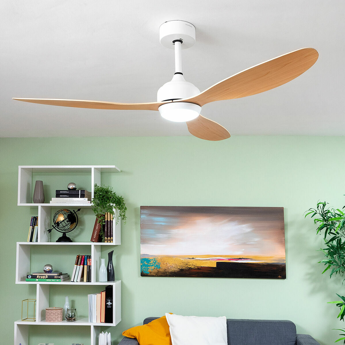 Deckenventilator mit LED-Licht und 3 ABS-Flügeln Wuled InnovaGoods Hol