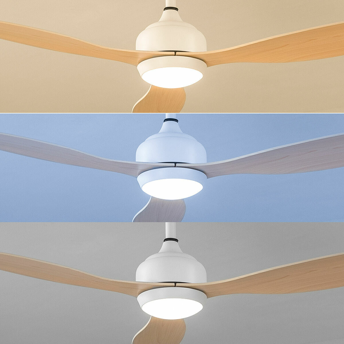 Deckenventilator mit LED-Licht und 3 ABS-Flügeln Wuled InnovaGoods Hol