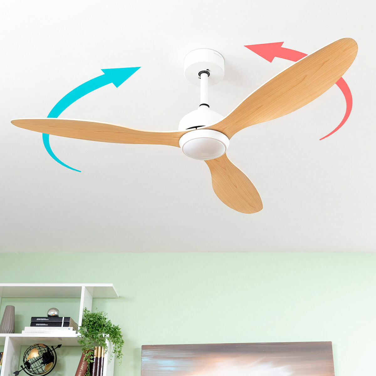 Deckenventilator mit LED-Licht und 3 ABS-Flügeln Wuled InnovaGoods Hol