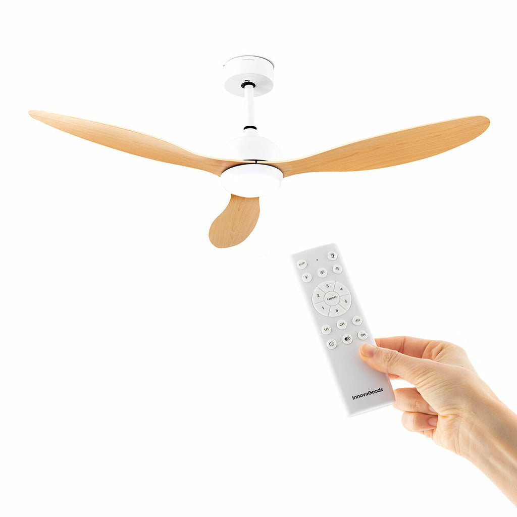 Deckenventilator mit LED-Licht und 3 ABS-Flügeln Wuled InnovaGoods Hol